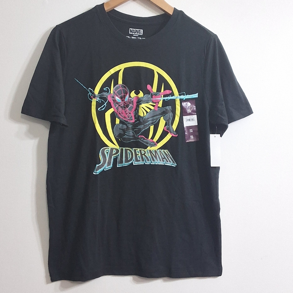 Marvel Spiderman Miles Morales Boys Short Sleeve Graphic T-Shirt, XXL(18), NWT